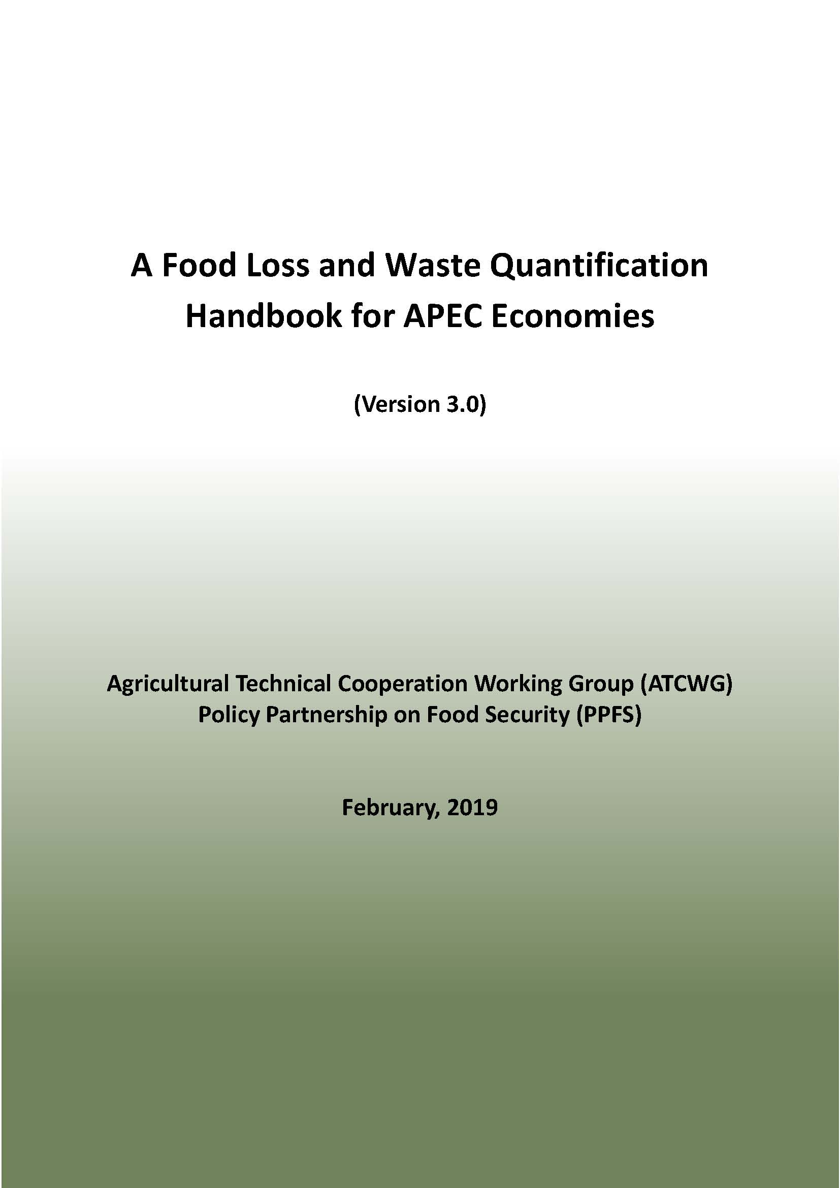 A Food Loss and Waste Quantification Handbook for APEC Economies